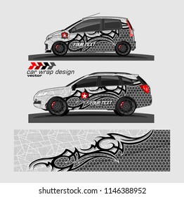 car livery Graphic vector. abstract racing shape design for vehicle vinyl wrap background 