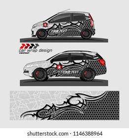 car livery Graphic vector. abstract racing shape design for vehicle vinyl wrap background 