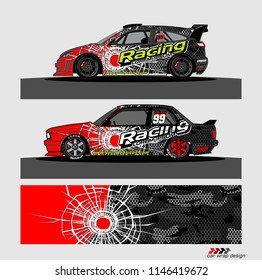 car livery Graphic vector. abstract racing shape design for vehicle vinyl wrap background 