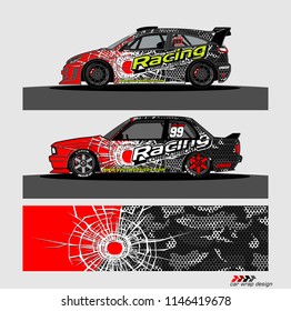 car livery Graphic vector. abstract racing shape design for vehicle vinyl wrap background 