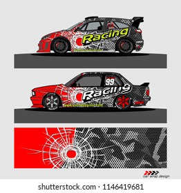 car livery Graphic vector. abstract racing shape design for vehicle vinyl wrap background 