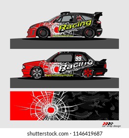 car livery Graphic vector. abstract racing shape design for vehicle vinyl wrap background 