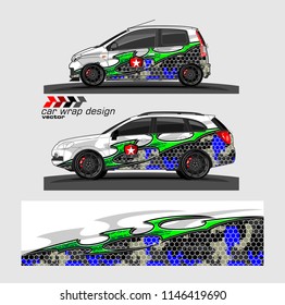 car livery Graphic vector. abstract racing shape design for vehicle vinyl wrap background 