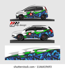 car livery Graphic vector. abstract racing shape design for vehicle vinyl wrap background 