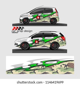 car livery Graphic vector. abstract racing shape design for vehicle vinyl wrap background 