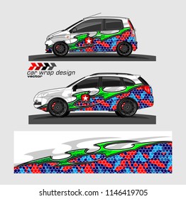 car livery Graphic vector. abstract racing shape design for vehicle vinyl wrap background 
