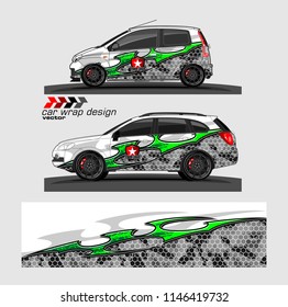 car livery Graphic vector. abstract racing shape design for vehicle vinyl wrap background 