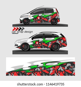 car livery Graphic vector. abstract racing shape design for vehicle vinyl wrap background 