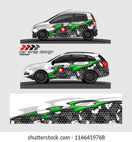 car livery Graphic vector. abstract racing shape design for vehicle vinyl wrap background 