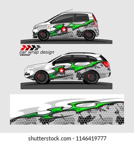 car livery Graphic vector. abstract racing shape design for vehicle vinyl wrap background 