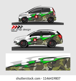 car livery Graphic vector. abstract racing shape design for vehicle vinyl wrap background 