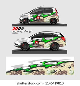 car livery Graphic vector. abstract racing shape design for vehicle vinyl wrap background 