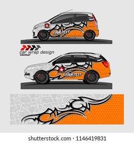 car livery Graphic vector. abstract racing shape design for vehicle vinyl wrap background 