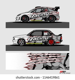 car livery Graphic vector. abstract racing shape design for vehicle vinyl wrap background 