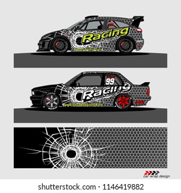 car livery Graphic vector. abstract racing shape design for vehicle vinyl wrap background 