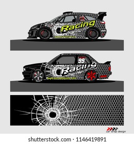 car livery Graphic vector. abstract racing shape design for vehicle vinyl wrap background 