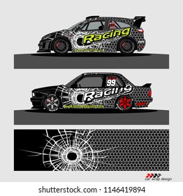 car livery Graphic vector. abstract racing shape design for vehicle vinyl wrap background 