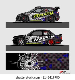 car livery Graphic vector. abstract racing shape design for vehicle vinyl wrap background 