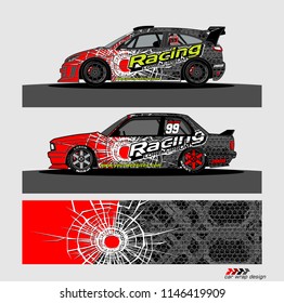 car livery Graphic vector. abstract racing shape design for vehicle vinyl wrap background 