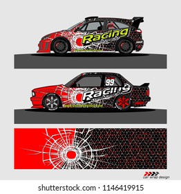 car livery Graphic vector. abstract racing shape design for vehicle vinyl wrap background 