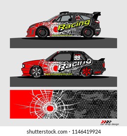 car livery Graphic vector. abstract racing shape design for vehicle vinyl wrap background 