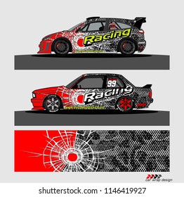 car livery Graphic vector. abstract racing shape design for vehicle vinyl wrap background 