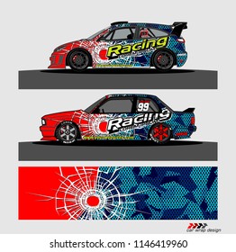 car livery Graphic vector. abstract racing shape design for vehicle vinyl wrap background 