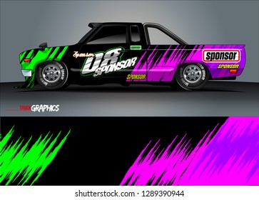 car livery Graphic vector. abstract racing shape design for vehicle vinyl wrap background 