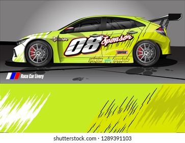 car livery Graphic vector. abstract racing shape design for vehicle vinyl wrap background 