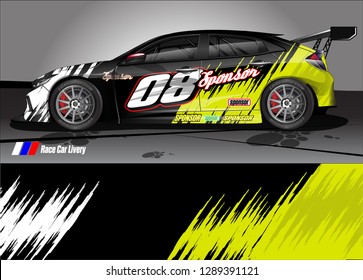 car livery Graphic vector. abstract racing shape design for vehicle vinyl wrap background 