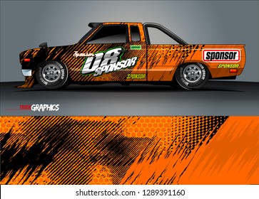 car livery Graphic vector. abstract racing shape design for vehicle vinyl wrap background 