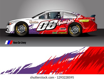 car livery Graphic vector. abstract racing shape design for vehicle vinyl wrap background 