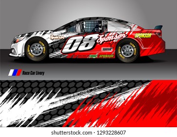 car livery Graphic vector. abstract racing shape design for vehicle vinyl wrap background 