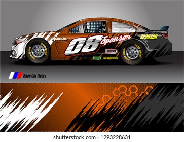 car livery Graphic vector. abstract racing shape design for vehicle vinyl wrap background 