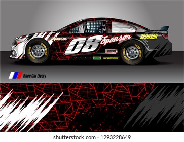 car livery Graphic vector. abstract racing shape design for vehicle vinyl wrap background 