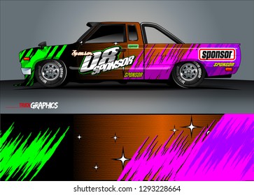 car livery Graphic vector. abstract racing shape design for vehicle vinyl wrap background 