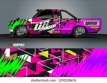 car livery Graphic vector. abstract racing shape design for vehicle vinyl wrap background 