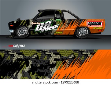 car livery Graphic vector. abstract racing shape design for vehicle vinyl wrap background 