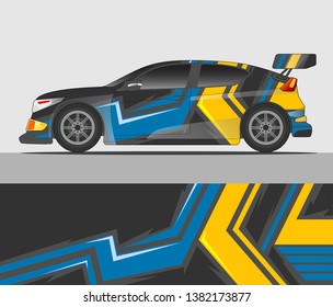 car livery Graphic vector. abstract racing shape design for vehicle vinyl wrap background