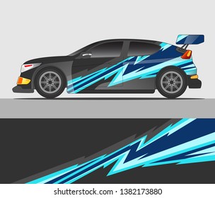 car livery Graphic vector. abstract racing shape design for vehicle vinyl wrap background