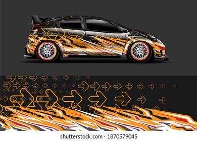 car livery Graphic vector with abstract racing shape design