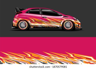 car livery Graphic vector with abstract racing shape design