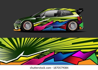 car livery Graphic vector with abstract racing shape design
