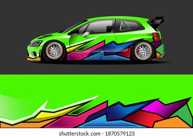 car livery Graphic vector with abstract racing shape design