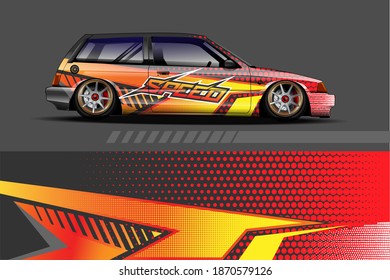 vector gráfico con diseño de forma de carreras abstractas