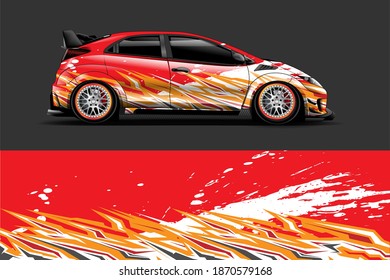 car livery Graphic vector with abstract racing shape design