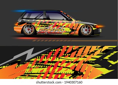 vector gráfico con diseño de forma de carreras abstractas	
