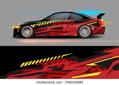 car livery Graphic vector with abstract racing shape design