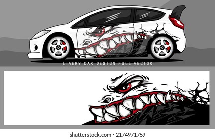 car livery graphic vector. abstract grunge background design for vehicle vinyl wrap and car branding	