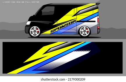 car livery graphic vector. abstract grunge background design for vehicle vinyl wrap and car branding	